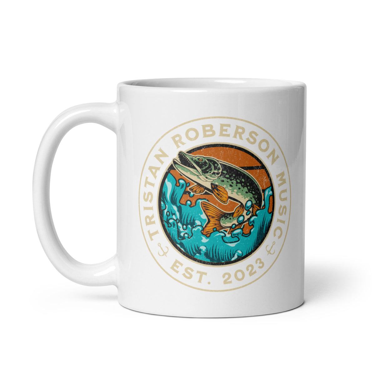 TR Monster Fishing Mug - White