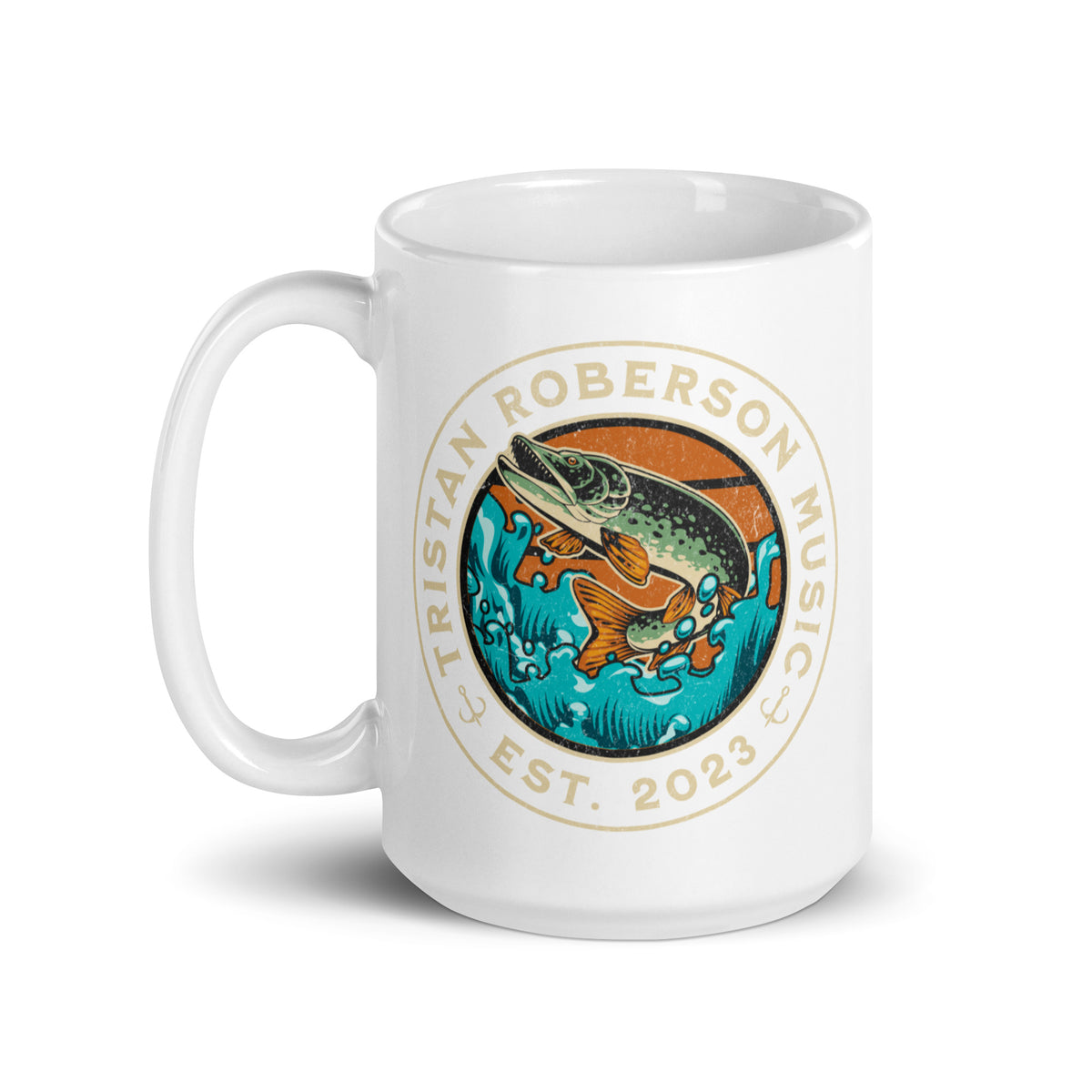 TR Monster Fishing Mug - White