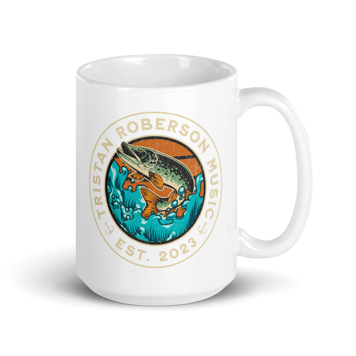 TR Monster Fishing Mug - White